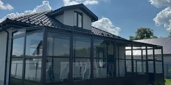 Остекление алюминиевой беседки