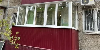 Остекление балкона ПВХ KBE 58 мм