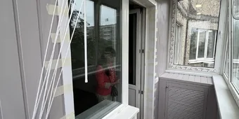 Внутренняя отделка. Установка шкафа, дверей-жалюзи и сушилки 