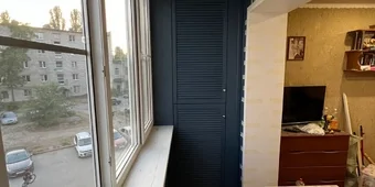 Внутренняя отделка евровагонкой под покраску балкона 3 м. Установка тёплых полов, утепление пеноплексом, установка столешницы, установка шкафа